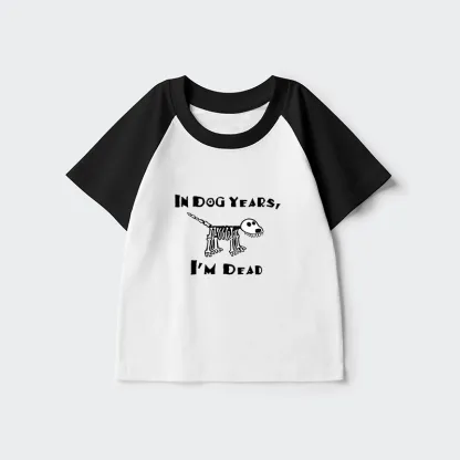 Tokyo-Tiger Funny Meme Old Dog Dead In Dog Years Vibe Kids Raglan T-shirt