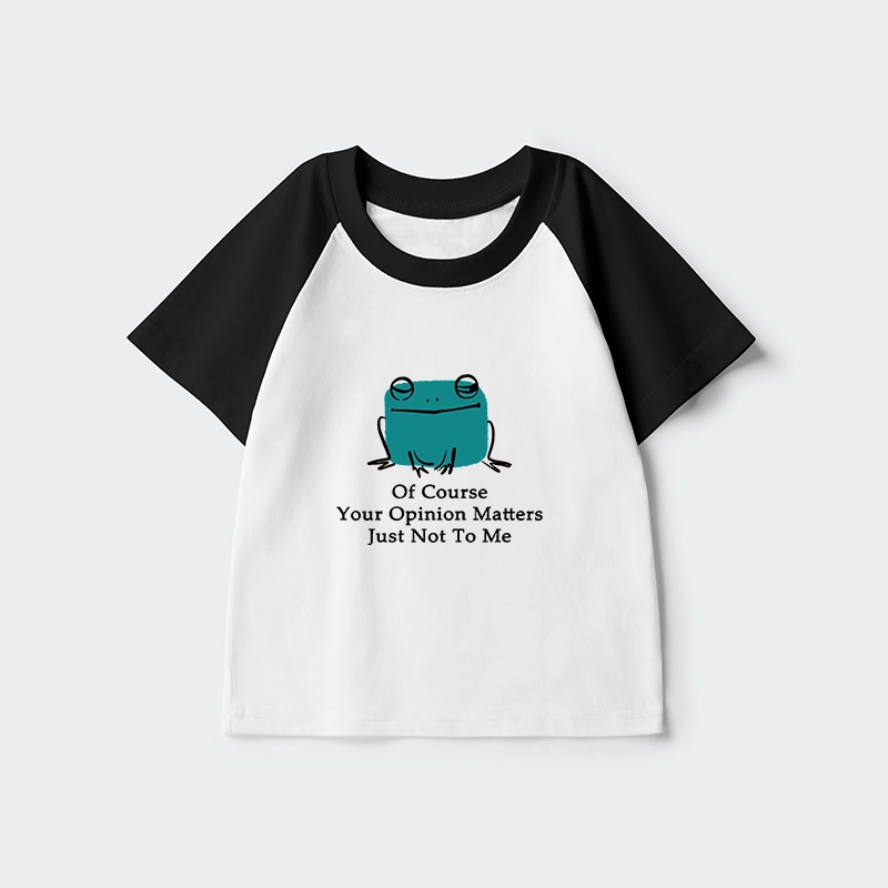 Tokyo-Tiger Cool Frog Unbothered By Others Opinions Kids Raglan T-shirt