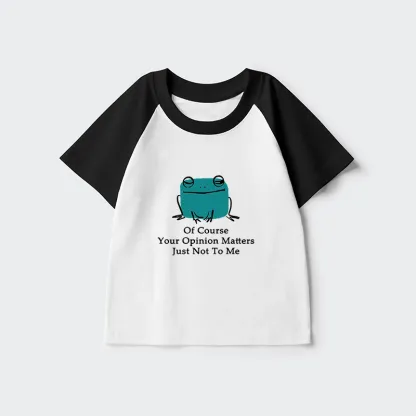 Tokyo-Tiger Cool Frog Unbothered By Others Opinions Kids Raglan T-shirt