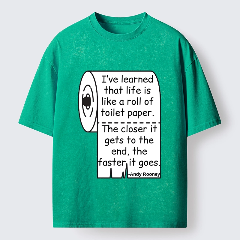 Tokyo-Tiger Life Toilet Paper Meme Washed T-Shirt