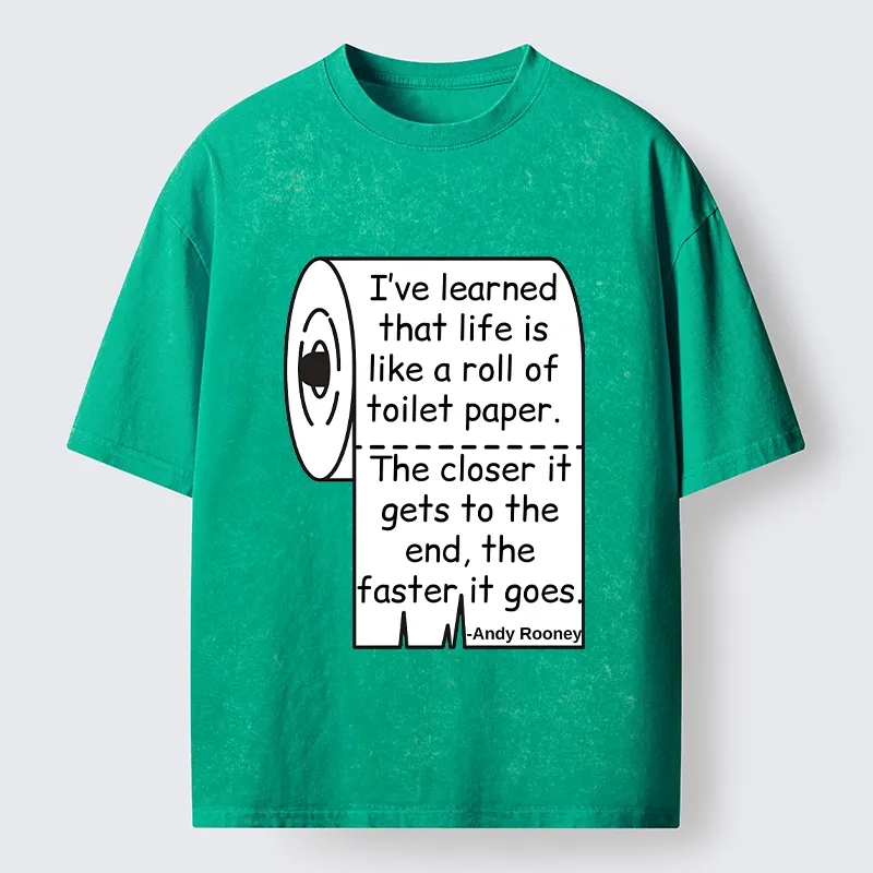 Tokyo-Tiger Life Toilet Paper Meme Washed T-Shirt