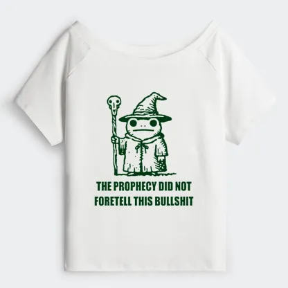Tokyo-Tiger Funny Meme Wizard Frog Weird Prophecy Off Shoulder T-Shirt