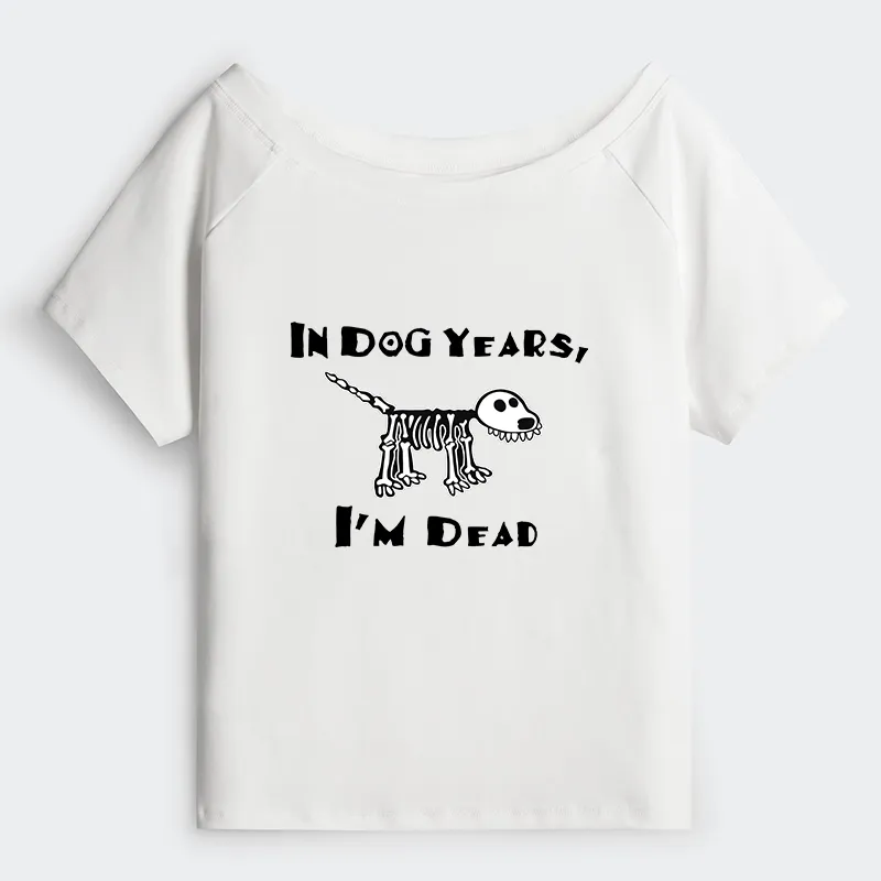 Tokyo-Tiger Funny Meme Old Dog Dead In Dog Years Vibe Off Shoulder T-Shirt