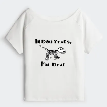 Tokyo-Tiger Funny Meme Old Dog Dead In Dog Years Vibe Off Shoulder T-Shirt