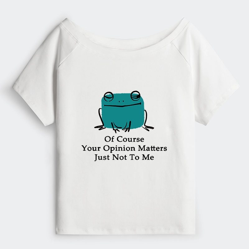 Tokyo-Tiger Cool Frog Unbothered By Others Opinions Off Shoulder T-Shirt