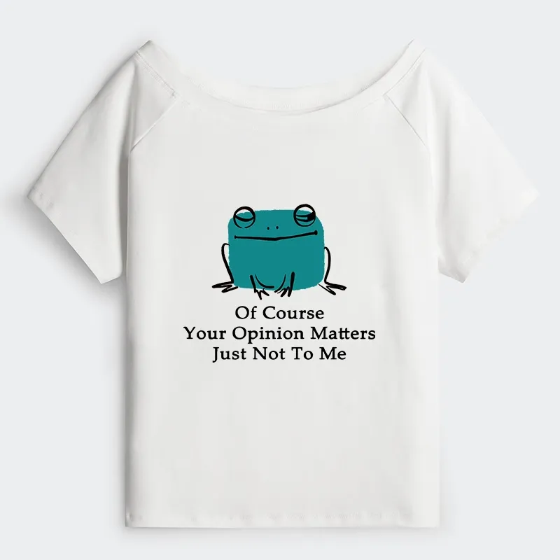 Tokyo-Tiger Cool Frog Unbothered By Others Opinions Off Shoulder T-Shirt Sale