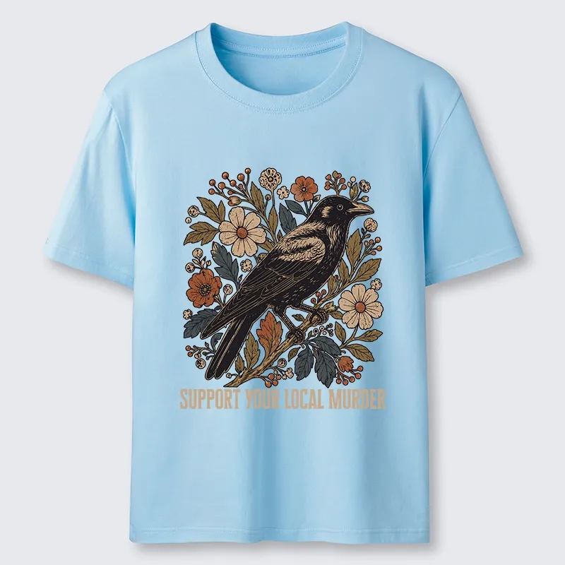 Tokyo-Tiger Floral Crow Vintage Funny Meme Print Classic T-Shirt