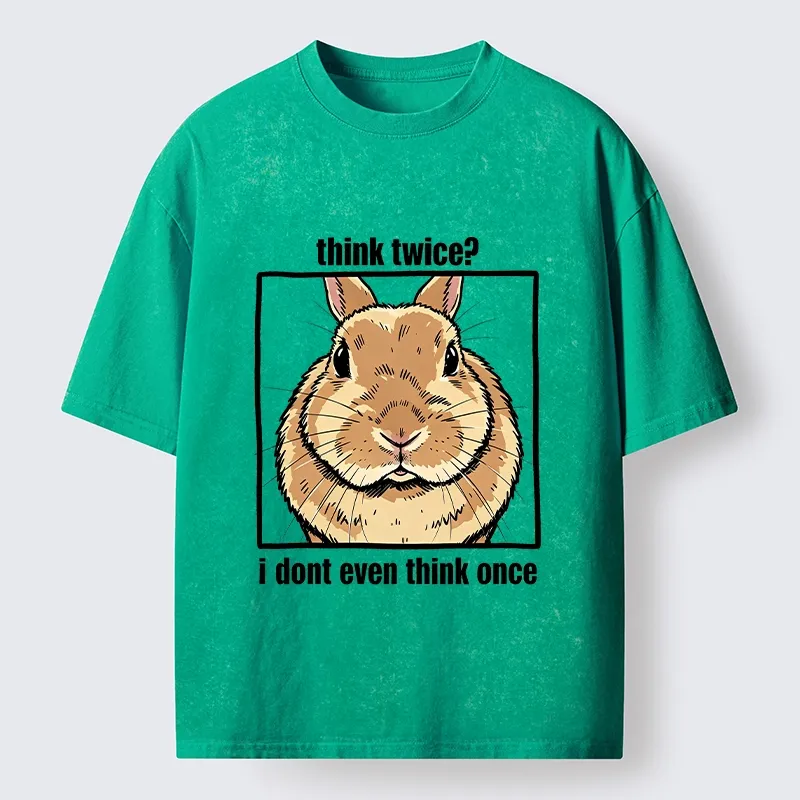 Tokyo-Tiger Funny Carefree Rabbit Meme Washed T-Shirt