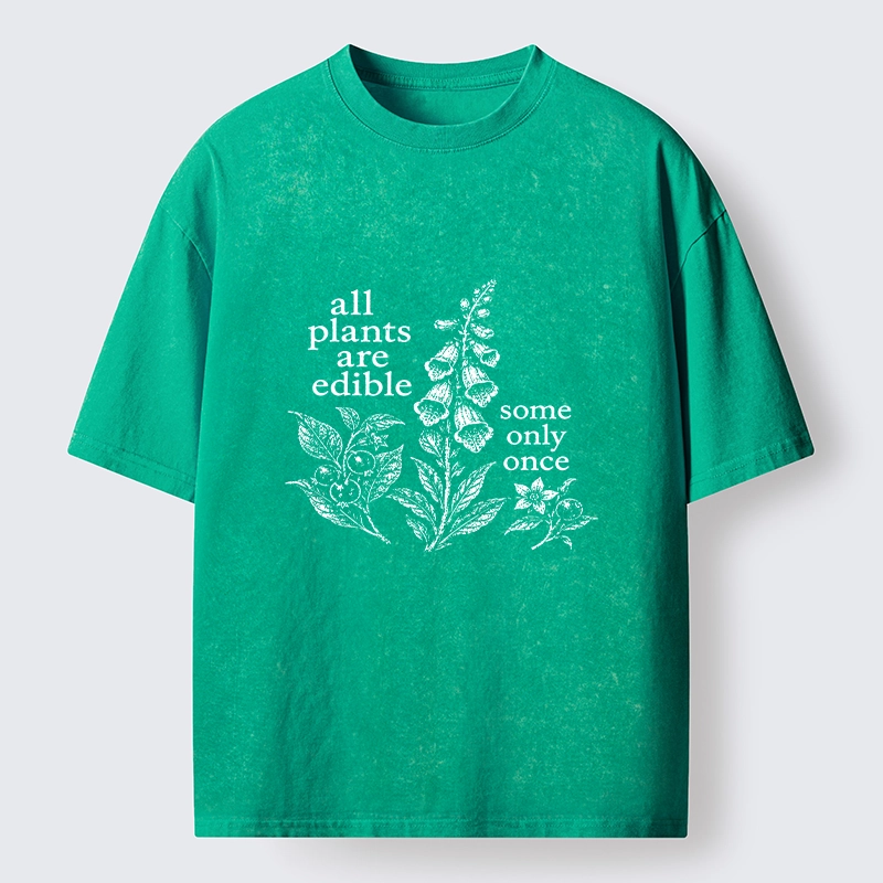 Tokyo-Tiger Funny Poison Plant Art Washed T-Shirt