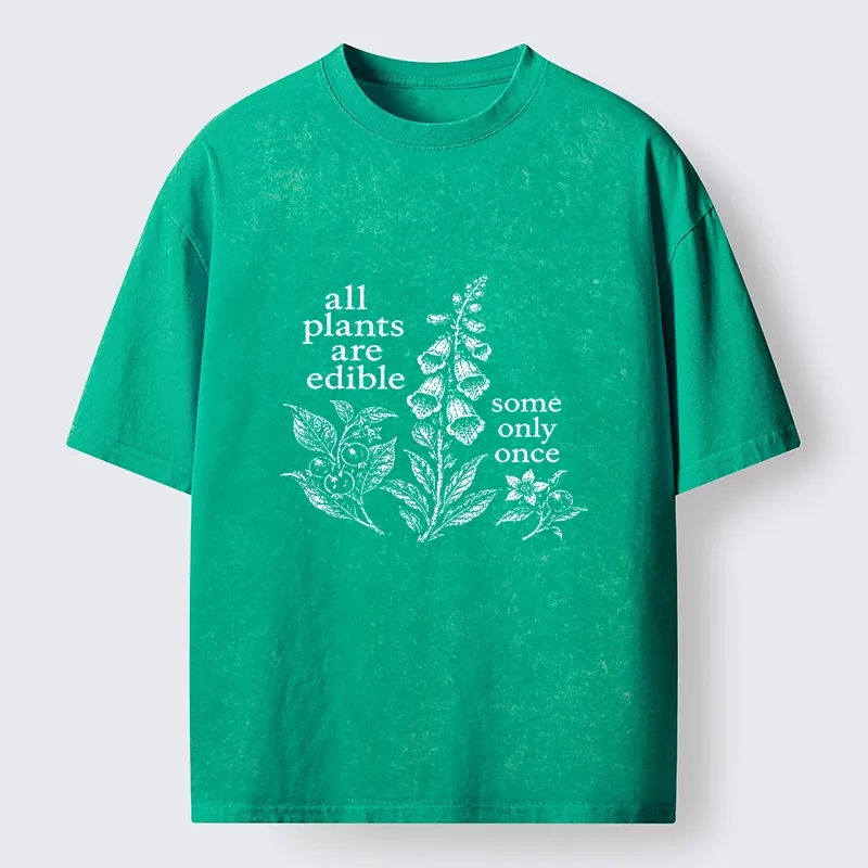 Tokyo-Tiger Funny Poison Plant Art Washed T-Shirt