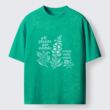 Tokyo-Tiger Funny Poison Plant Art Washed T-Shirt