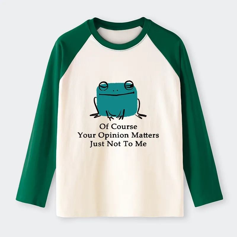 Tokyo-Tiger Cool Frog Unbothered By Others Opinions Raglan Long Sleeve T-shirt