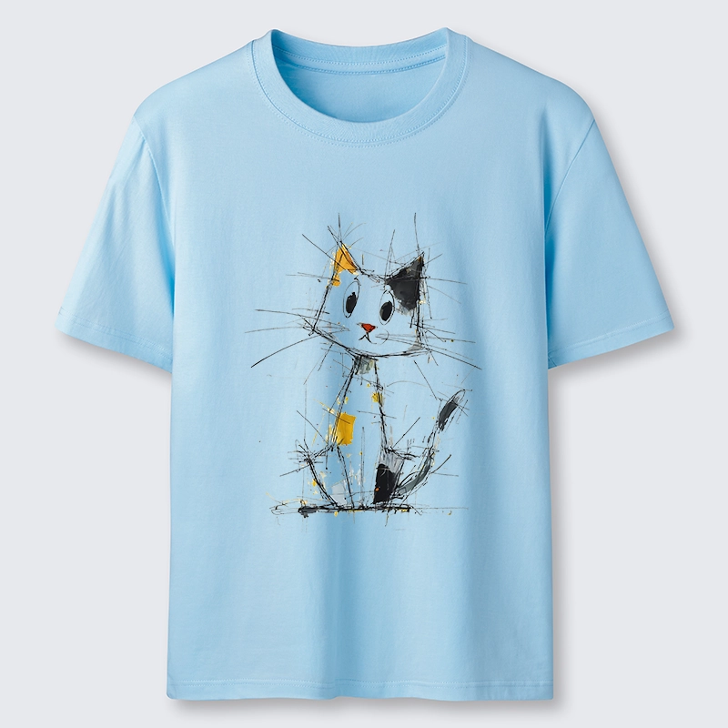 Tokyo-Tiger Minimal Splash Ink Cute Cat Classic T-Shirt