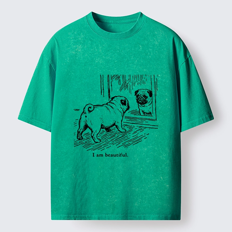 Tokyo-Tiger Cute Pug Self Love Meme Washed T-Shirt