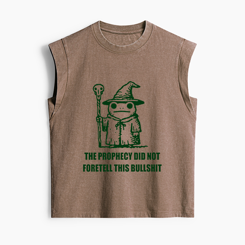 Tokyo-Tiger Funny Meme Wizard Frog Weird Prophecy Women's Washed Tank Tops