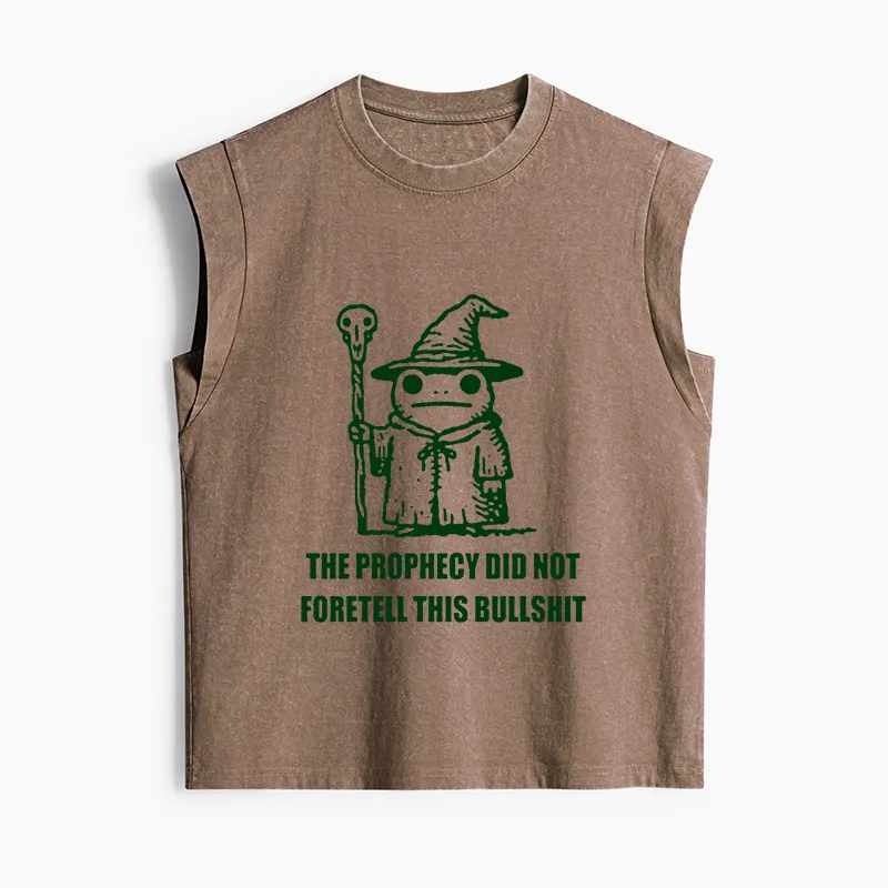 Tokyo-Tiger Funny Meme Wizard Frog Weird Prophecy Women's Washed Tank Tops