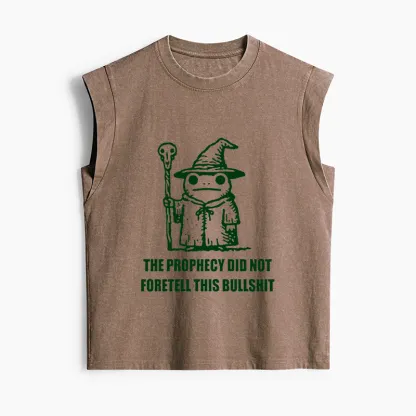 Tokyo-Tiger Funny Meme Wizard Frog Weird Prophecy Women's Washed Tank Tops