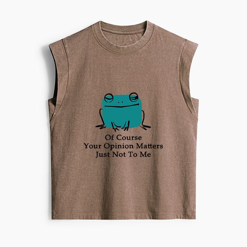 Tokyo-Tiger Cool Frog Unbothered By Others Opinions Women's Washed Tank Tops