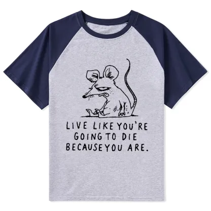 Tokyo-Tiger Funny Meme Sarcastic Rat Life Truth Raglan T-shirt