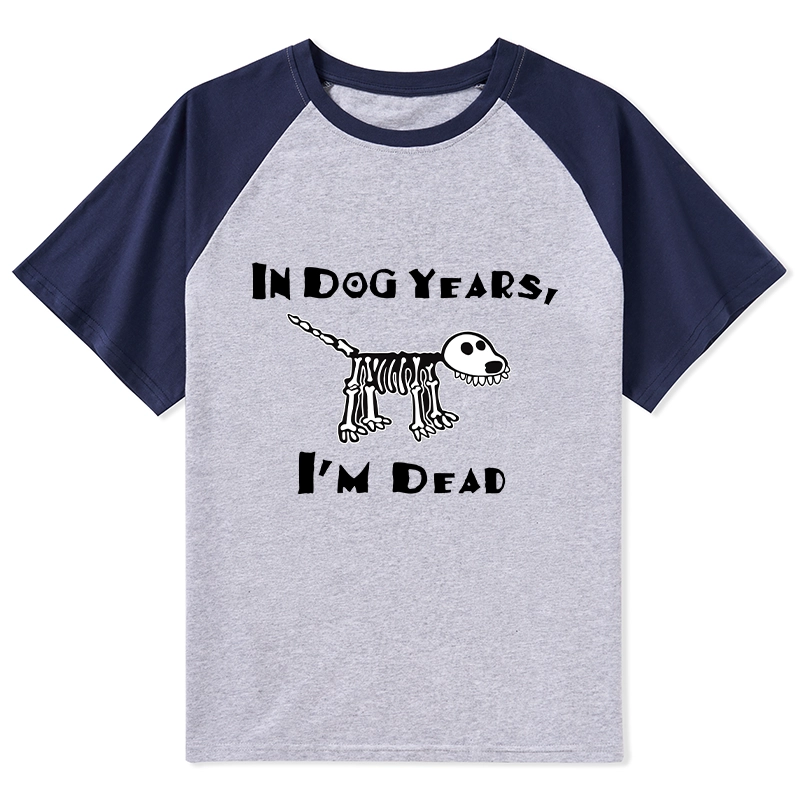 Tokyo-Tiger Funny Meme Old Dog Dead In Dog Years Vibe Raglan T-shirt
