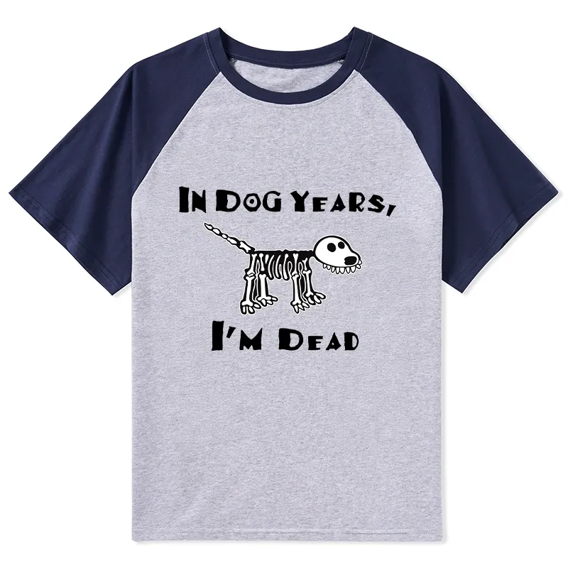 Tokyo-Tiger Funny Meme Old Dog Dead In Dog Years Vibe Raglan T-shirt