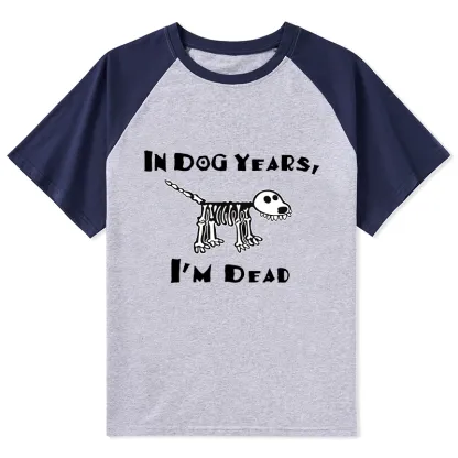 Tokyo-Tiger Funny Meme Old Dog Dead In Dog Years Vibe Raglan T-shirt