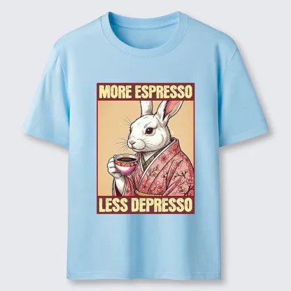 Tokyo-Tiger Happy Sakura Bunny Drinks Morning Espresso Classic T-Shirt