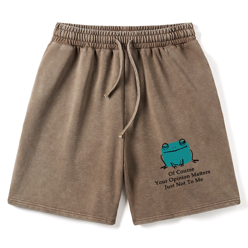 Tokyo-Tiger Cool Frog Unbothered By Others Opinions Washed Shorts