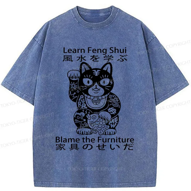 Tokyo-Tiger Learn Feng Shui Washed T-Shirt