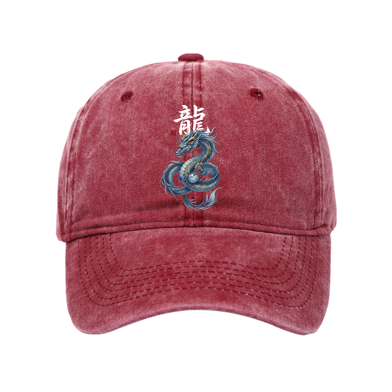 Tokyo-Tiger Mythic Blue Dragon Washed Cap