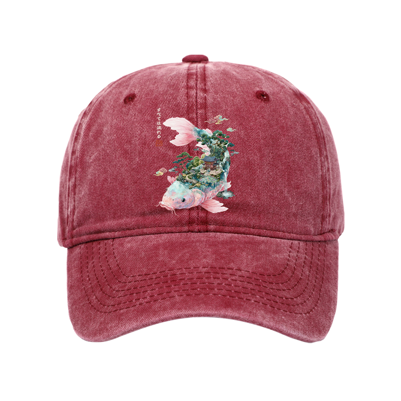 Tokyo-Tiger Journey Of The Flowing Koi Washed Cap
