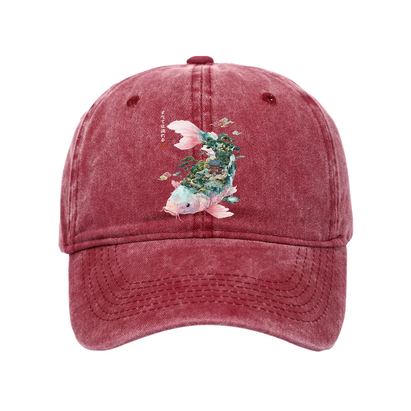 Tokyo-Tiger Journey Of The Flowing Koi Washed Cap