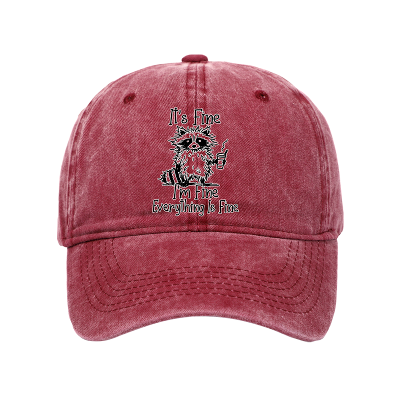 Tokyo-Tiger Raccoon Fine Meme Washed Cap