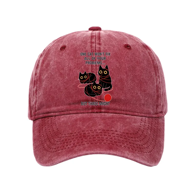 Tokyo-Tiger Three Cats Fix All Problems Washed Cap