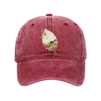 Tokyo-Tiger One Leaf Holds A Tiny Colorful World Washed Cap