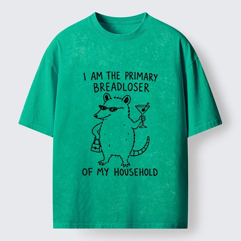 Tokyo-Tiger Funny Rich Opossum Washed T-Shirt