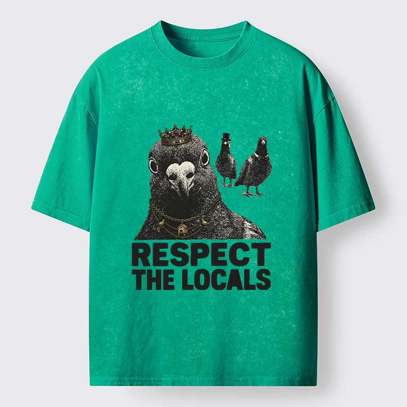 Tokyo-Tiger Royal Pigeon Graphic Washed T-Shirt
