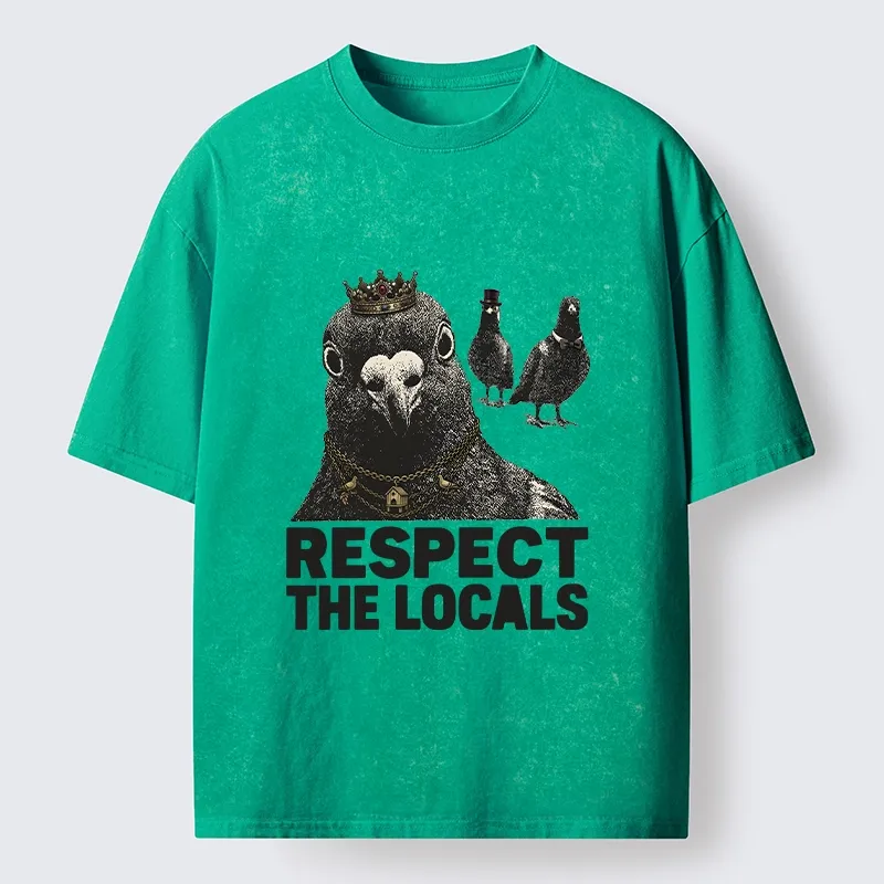 Tokyo-Tiger Royal Pigeon Graphic Washed T-Shirt