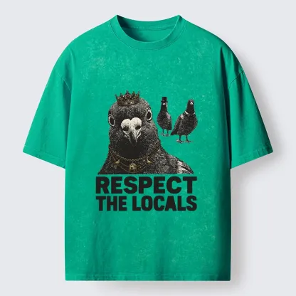 Tokyo-Tiger Royal Pigeon Graphic Washed T-Shirt