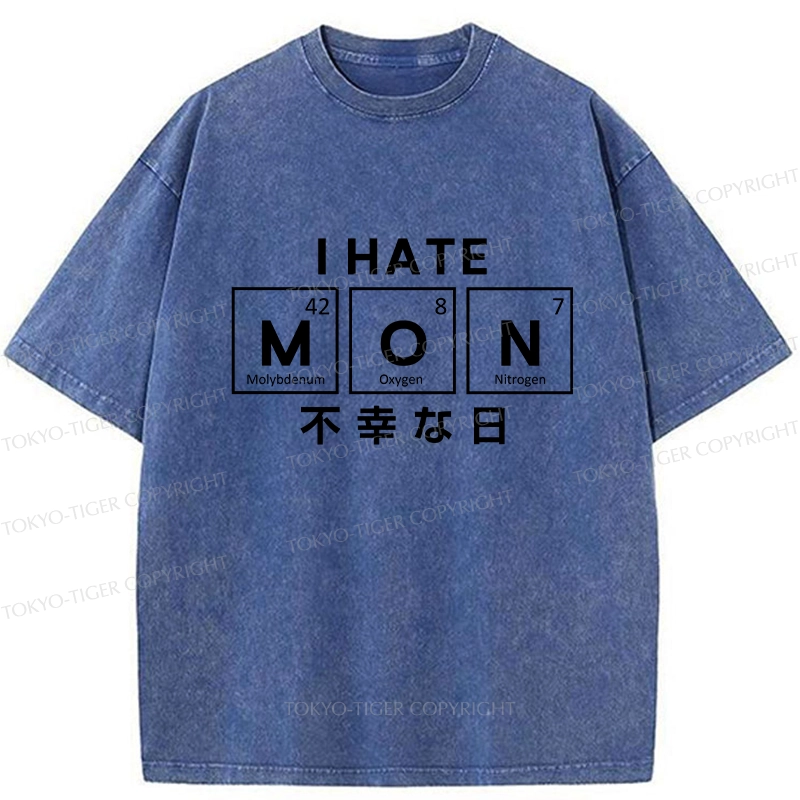 Tokyo-Tiger I Hate Monday Washed T-Shirt