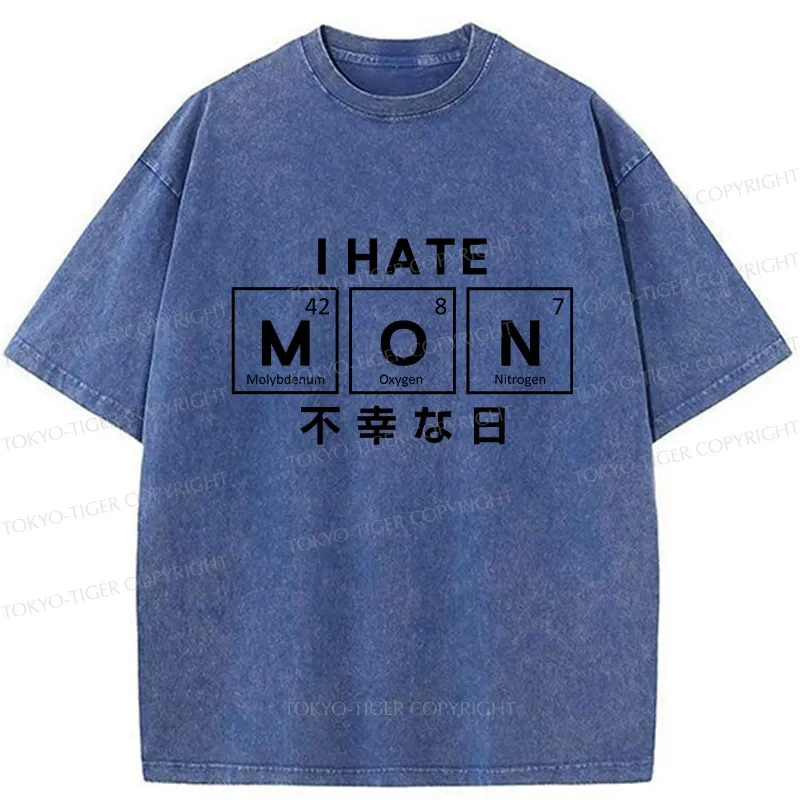 Tokyo-Tiger I Hate Monday Washed T-Shirt
