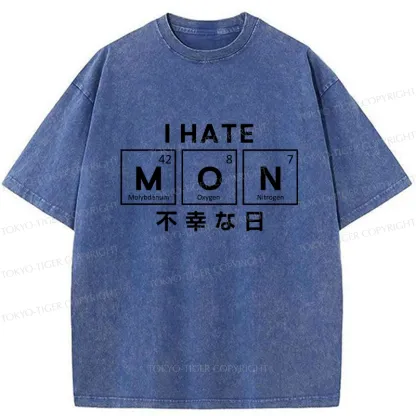 Tokyo-Tiger I Hate Monday Washed T-Shirt