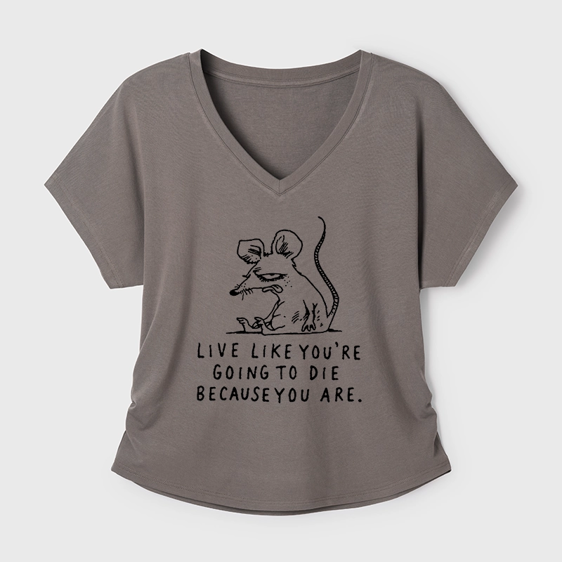Tokyo-Tiger Funny Meme Sarcastic Rat Life Truth Modal Dolman Sleeve T-Shirt