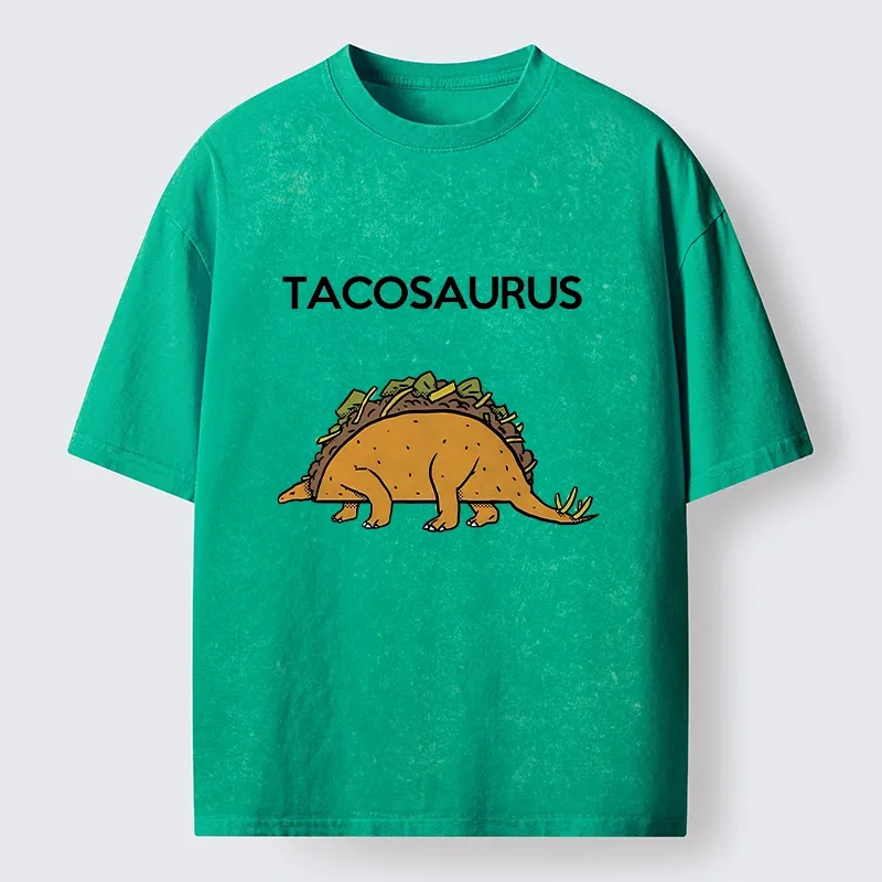 Tokyo-Tiger Funny Tacosaurus Washed T-Shirt