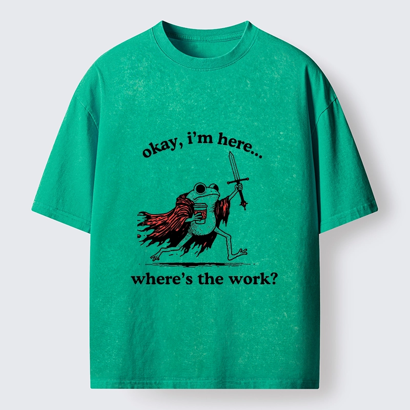 Tokyo-Tiger Warrior Frog On Duty Washed T-Shirt