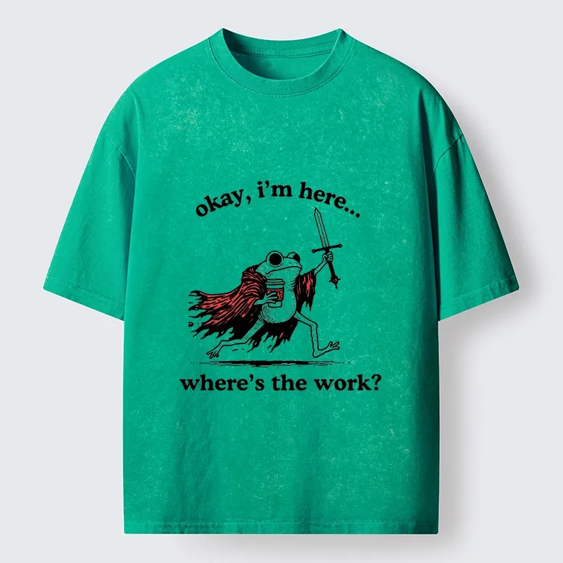 Tokyo-Tiger Warrior Frog On Duty Washed T-Shirt