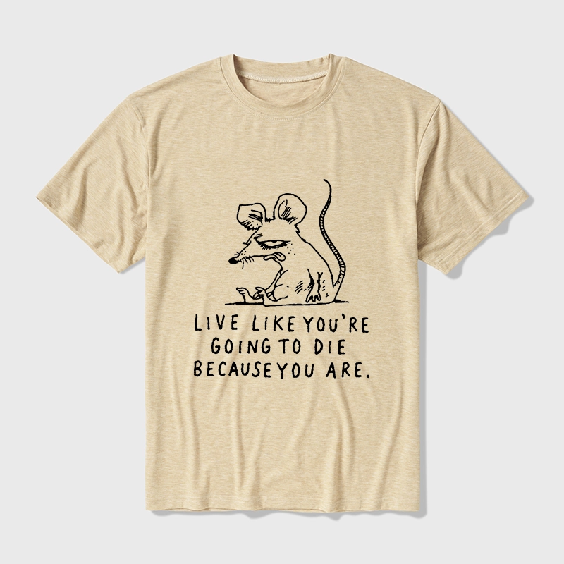 Tokyo-Tiger Funny Meme Sarcastic Rat Life Truth Cotton Blend T-Shirt
