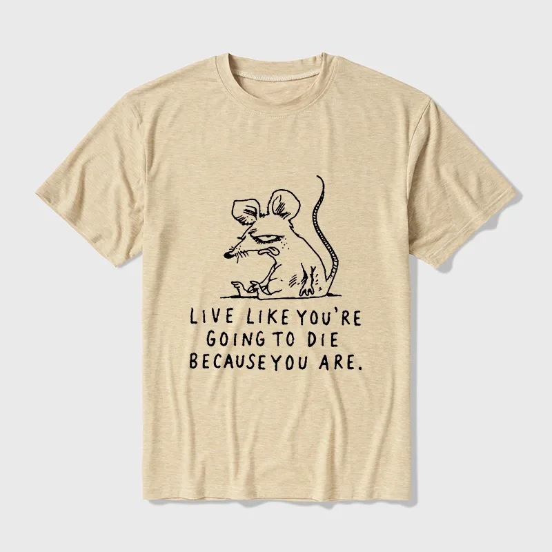 Tokyo-Tiger Funny Meme Sarcastic Rat Life Truth Cotton Blend T-Shirt Sale