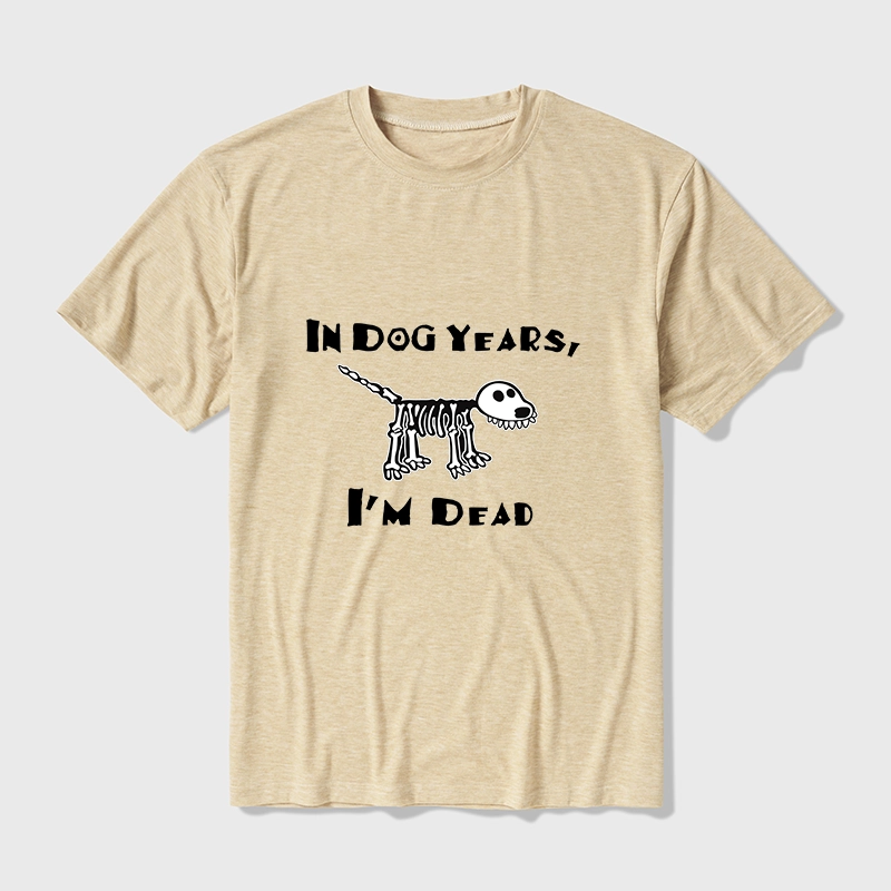 Tokyo-Tiger Funny Meme Old Dog Dead In Dog Years Vibe Cotton Blend T-Shirt