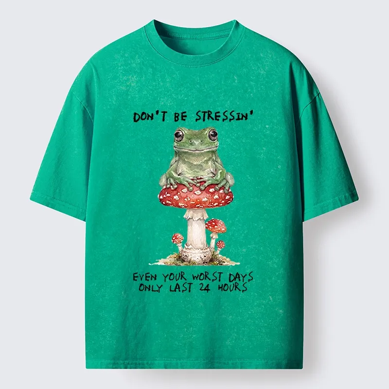 Tokyo‑Tiger Relax Positive Frog Washed T‑-Shirt